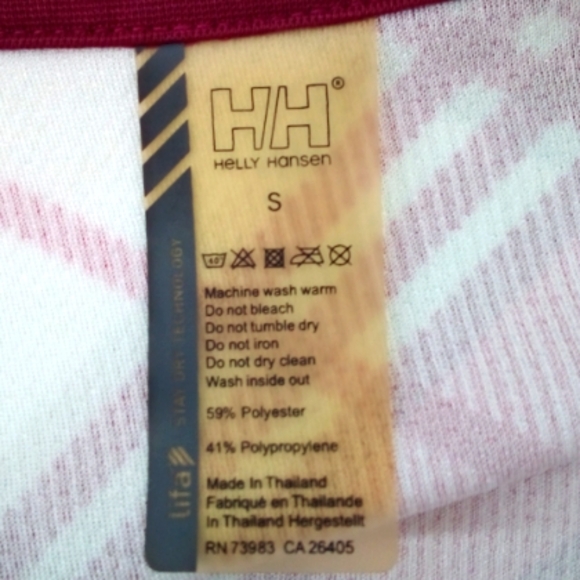 HELLY HANSEN Women's Lifa Stretch 1/4 Zip Base Layer Top S Tartan Pattern Pink - Picture 2 of 9